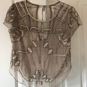 Free People Embroidered Top